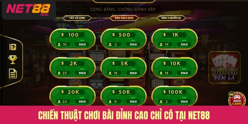 Chiến thuật chơi bài đỉnh cao chỉ có tại Net88
