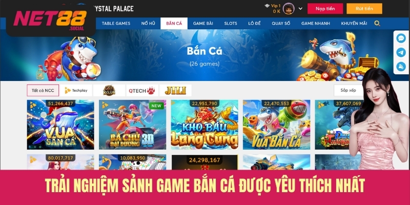 Trải nghiệm sảnh game bắn cá được yêu thích nhất